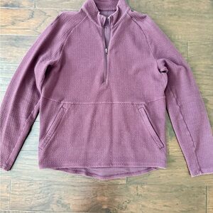 Lululemon Mens medium At Ease Half-Zip Pullover Sweatshirt maroon red